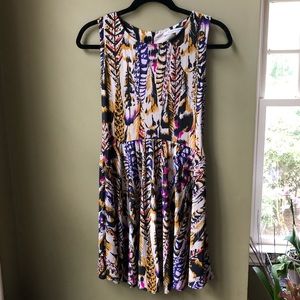 Feather Patterned Tank Top Dress